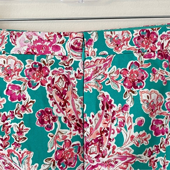 J Crew Factory Floral Printed Pencil Skirt Pink Sea Foam Summer 24 - Picture 8 of 16